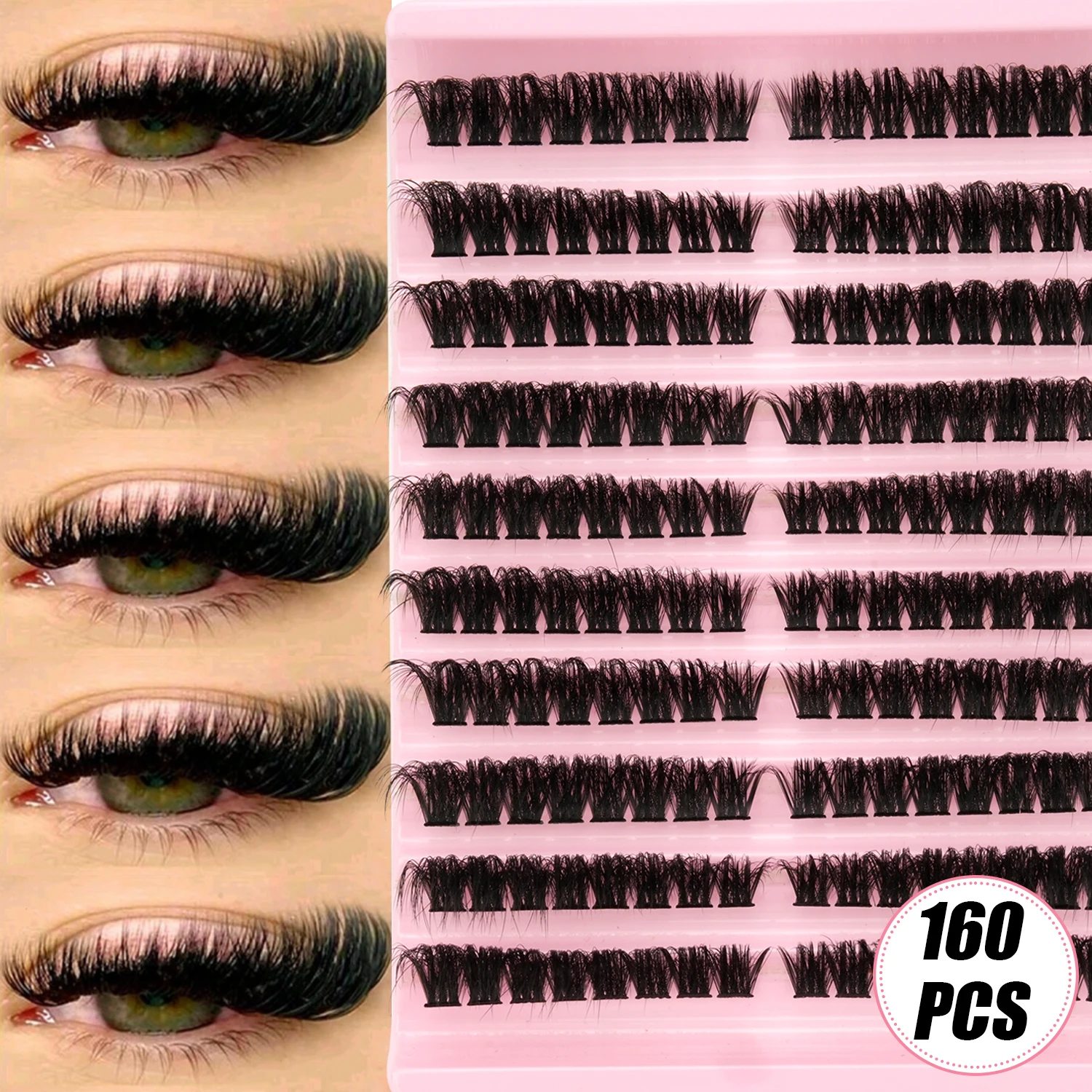 Eyelash Extension Russian - 160 adet Rus yapımı, D kıvrımlı,